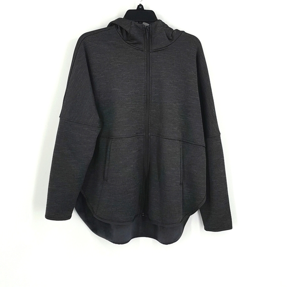 The North Face Hooded Sweatshirt Slacker Full Zip Size Large Gray Fleece Lined - Picture 3 of 14